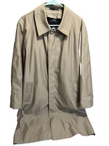 Weatherproof Garment Company Mens 40R Trench Coat Taupe Pockets ZIP Out Lining - Picture 1 of 23