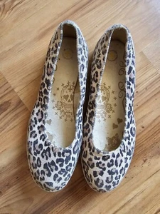 Dr Martens Uk7 Leopard Leather Ballet Pumps - Picture 1 of 5