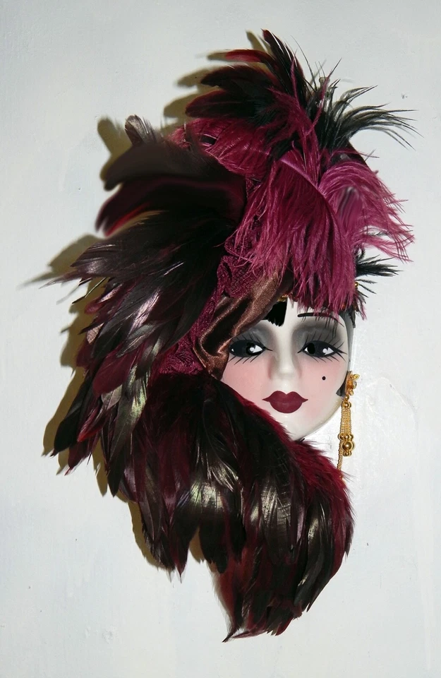 Unique Creations Lady Face Mask Wall Hanging Decor - NEW IN BOX - Image 1 of 1