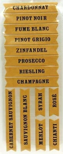 Wine Labels Chardonnay Pinot Noir Merlot Chianti Prosecco Champagne 56 Stickers - Picture 1 of 1