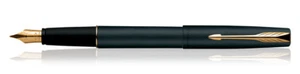 Nueva pluma estilográfica Parker Frontier negra mate (pluma dorada) GT, regalo perfecto - Imagen 1 de 3