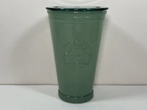 Starbucks Recycled Green Glass Tumbler 16 oz Cold To Go Cup Made In Spain - Bild 1 von 6