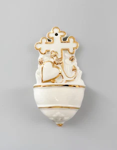 9997299-d Porzellan Figur Schale Weihwasser Glaube/Liebe/Hoffnung Ens 12x6cm - Picture 1 of 1