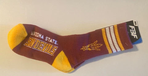 Arizona State University Men's Size MD 5-10 Socks FBF Sun Devils Cover