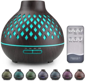 Essential Oil Diffuser Aromatherapy 500Ml Remote Control 4 Timer Auto-Off Safety - Picture 1 of 1