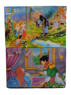 2 rompecabezas de 60 piezas Storybook 1991 de colección, Milton Bradley completos, usados  Foto 1 de 4
