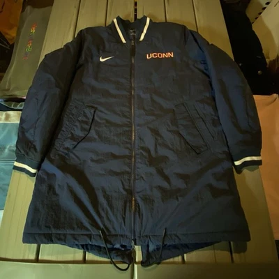 Nike UConn Huskies Official Team Issued Sideline PARKA Jacket Men’s LARGE - Image 1 of 4