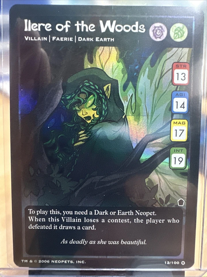 Neopets WoTC TCG 2006 - Ilere of the Woods 12/100 Haunted Woods NM UR - Image 1 of 3