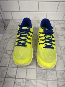 Nike Free 5.0 Men's Size 13 US Running Shoes Sneaker Neon Yellow Blue 579959-740 - Picture 1 of 11
