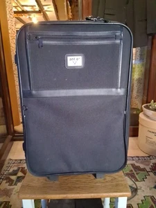 Antler Cabin Case Black Fabric 2 Wheel 2 Section Suitcase - Picture 1 of 11