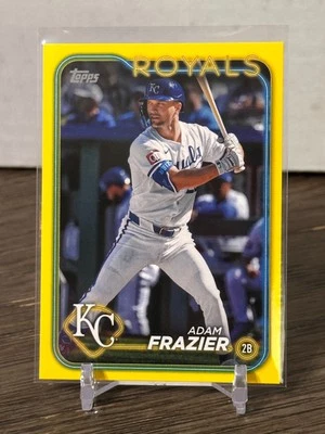 2024 Topps Update Adam Frazier KC Royals Yellow Parallel Card #US215 - Image 1 of 2