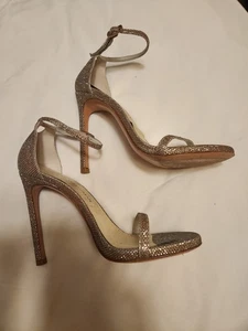 Beaux talons nudistes métalliques Stuart Weitzman - Photo 1/10