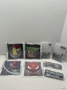 Set of 4 Mini Diamond Painting Kits lot 2started and 2 unused. - Picture 1 of 10