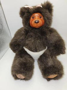 Vintage Robert Raikes Original Holzgesicht Keks Teddybär - Bild 1 von 9