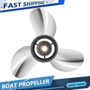 13 1/2 x 19 Stainless Fit Yamaha Boat Propeller 50-130HP 15 Spline Tooth,RH - Picture 1 of 5