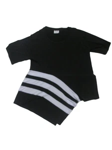 Planet Laura G Gr. 2 schwarz weiß Top asym Saum 10-14 diagonale Streifen - Bild 1 von 12