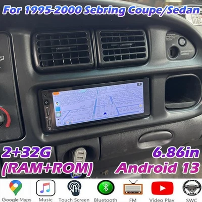 2+32G Android 13 Car Stereo Radio GPS NAVI For 1990-2000 Chrysler Town & Country - Image 1 of 4