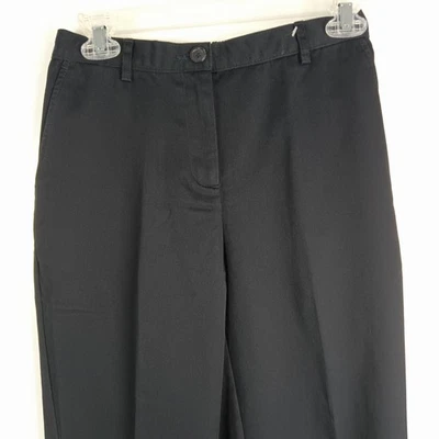 Calça Lands' End Feminina 2P Preta Pequena Cintura Alta Perna Reta Cintura Elástica - Imagem 1 de 4