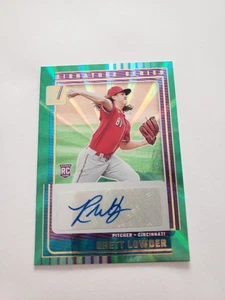 2025 Panini Donruss Baseball Rhett Lowder Signature Series RC Green Auto SG-RHL - Picture 1 of 2