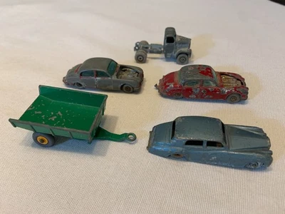 Gray Wheel Vintage Matchbox Lesney England Lot of 5 Diecast Jaguar Rolls Royce - Image 1 of 4