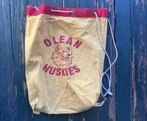 Olean NY High School Huskies rot / gold Toastbeutel mit Seilgriff Vintage - Bild 1 von 4