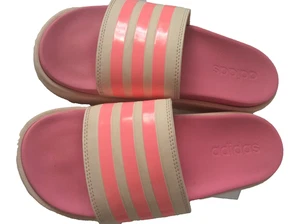 adidas Slide Sandal Women's Adilette Platform espadrille Pink Size 8 - Picture 1 of 24
