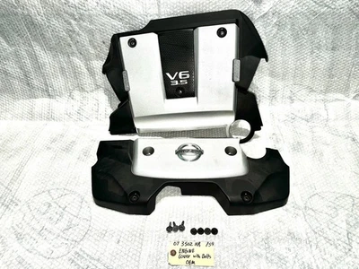 Cubierta del motor Nissan 350Z HR 2007-2009 VQ35HR 2 piezas y pernos OEM 14041-EV10B Foto 1 de 4