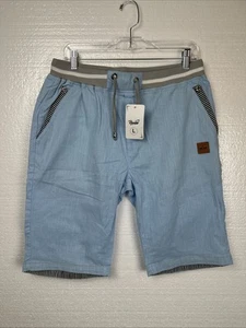 Pantalones Cortos REVERB Leisure Fashion Series Para Hombre Grandes Azul Lt Playa Verano 35-37 Nuevos con Etiquetas - Imagen 1 de 10