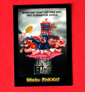 2018 Wacky Packages Go To The Movies "JUNIOR LEAGUE" Red Ludlow Sticker 02/25 - Picture 1 of 1