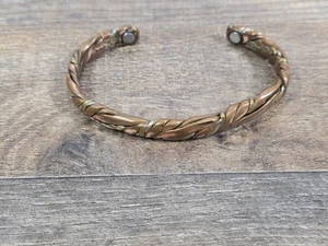 Bracciale Sergio Lub California Intrecciato Rame Metallo Misto Firmato - Foto 1 di 9