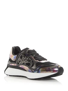 ALEXANDER MCQUEEN Mens Black 1-1/2" Platform Runner-Style Sprint Shoes 41 - Picture 1 of 6