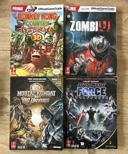 4 Strategy Guides Nintendo Xbox360 PS3 Wii Donkey Mortal Kombat Zombi Star Wars - Picture 1 of 1