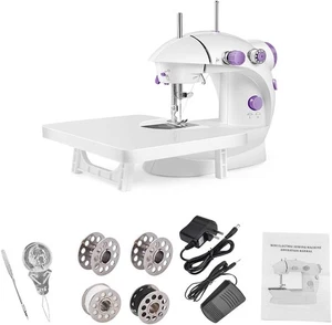 Mini Sewing Machine: Portable, Dual Speed with Table & Kit for Beginners - Picture 1 of 6