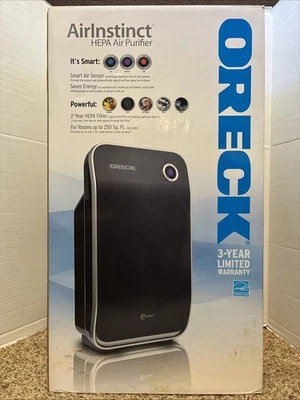 Nuevo/Caja abierta*Purificador de aire HEPA AirInstinct ORECK*AIR75B*Habitaciones de hasta 250 pies cuadrados Foto 1 de 4