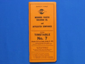 Missouri Pacific Railroad Co. System Mitarbeiter Fahrplan Nr. #7 31.10.1976 (NEU) - Bild 1 von 5