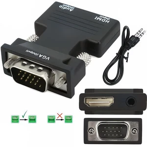 HDMI Female to VGA Male Converter with Audio Adapter Support 1080P Signal Output - Picture 1 of 10
