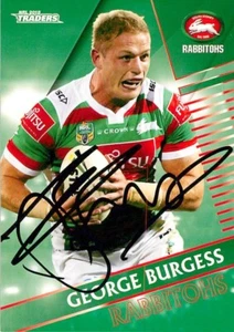 Signed 2018 SOUTH SYDNEY RABBITOHS NRL Card GEORGE BURGESS - Bild 1 von 2