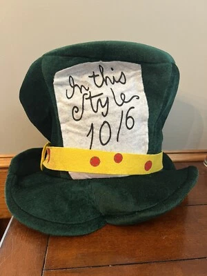 Century Novelty Co. Mad Hatter Alice In Wonderland Green Hat Halloween Costume - Image 1 of 4
