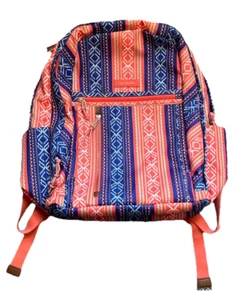 Mochila Vera Bradley Aligerada Brillante Serape Rayas Estampado Retirado Bolsa para Libros - Imagen 1 de 17
