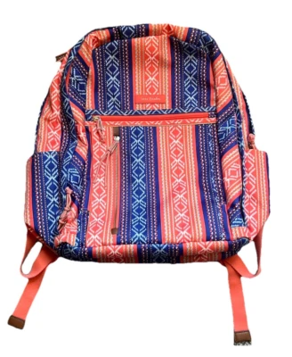 Vera Bradley Lighten Up Backpack Bright Serape Stripe Retired Print Bookbag - Image 1 of 4