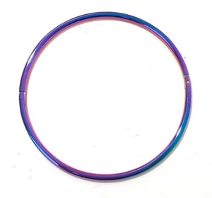 Cuello de eternidad arco iris delgado de 19" 6 mm con bloqueo collar de esclavo - PuffStore - Imagen 1 de 5