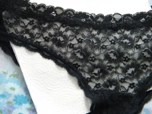 M&S Bikini Style Black Lace Knickers Small S - Picture 1 of 6