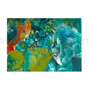 Original ACEO Art Abstract Miniature Painting Signed “Insight III” - Picture 1 of 2