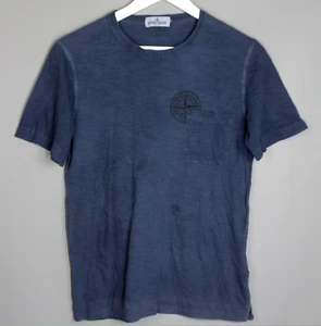 STONE ISLAND JUNIOR NAVY BLUE SHORT SLEEVE T-SHIRT 14Y 164 CM FIT MEDIUM COTTON - Picture 1 of 6