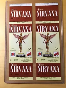 Original 1994 Paris Nirvana Concert Ticket Kurt Cobain (ONE) Mint Ticket - Picture 1 of 10