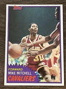 JUEGO DE TARJETAS DE BALONCESTO MIKE MITCHELL 1981-82 TOPPS #9 CAVALIERS BREAK FRESH SHARP - Imagen 1 de 2