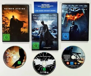 Dc Comics 3-DVD Set Batman Begins/Dark Knight/ Rises German Joker/ Bane / Gotham - Picture 1 of 1