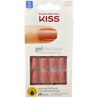 NEW Kiss Nails Gel Fantasy Press or Glue Manicure Short Gel Mauve Pink