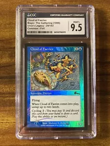 MTG✨CLOUD OF FAERIES FOIL✨Urza’s Legacy CGC 9.5 MINT+ Common CREATURE 1999 POP 1 - Picture 1 of 9