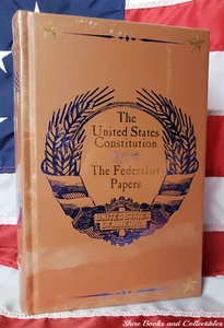 SEALED U.S Constitution of America & Federalist Papers Bonded Leather Hardcover - Picture 1 of 6
